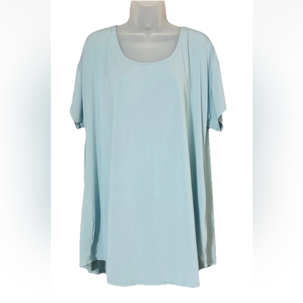 Soma Scoop Neck T-Shirt Short Sleeve Tee Sleep Lounge Women’s Size XL Blue - Picture 9 of 9